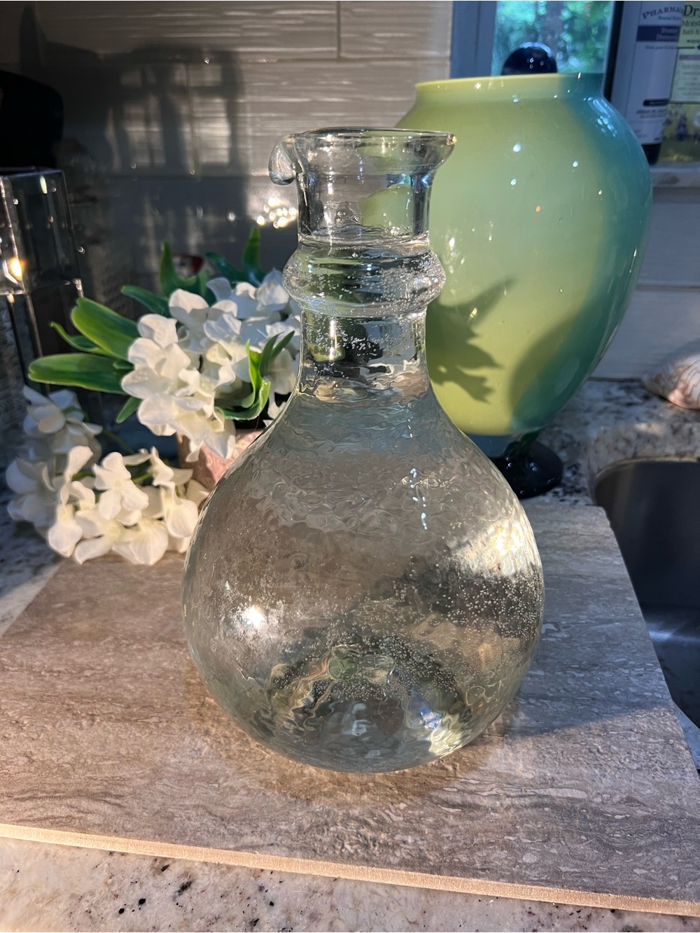 Clear Bubble Glass Vase Decanter read more
